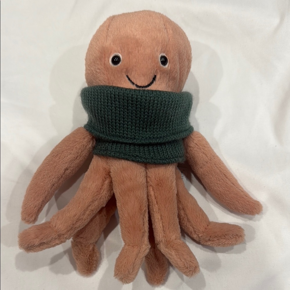 Jellycat Pink and Green Stuffed Octopus
